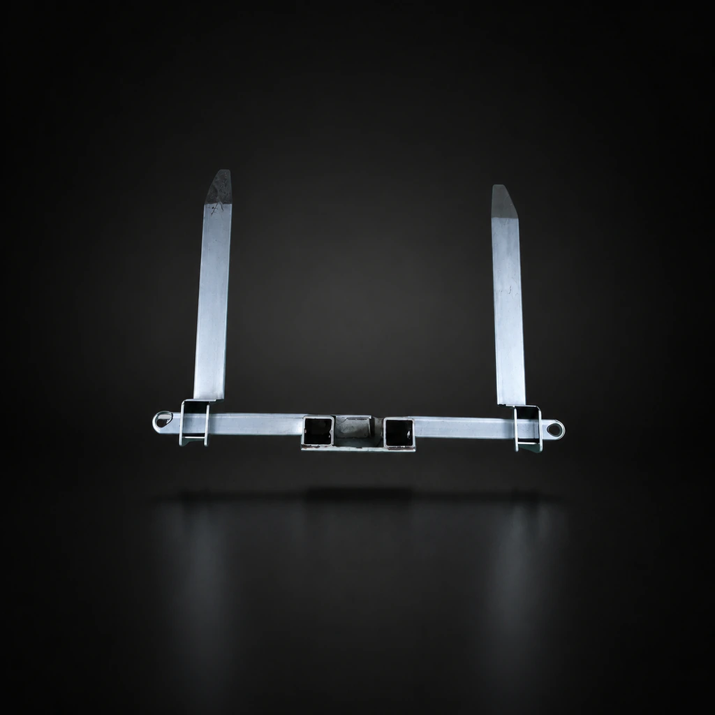 Fork set with support bracket